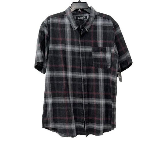 NWT Ezekiel Size Men's Large Shuffle SS Woven Plaid Button Down Shirt MSRP $60 - Picture 1 of 9